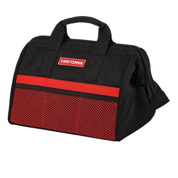 Craftsman CMST513100 13" Wide Mouth Tool Bag - Black/Red - Picture 1 of 1